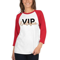 Womens Raglan Tee, Vip Exclusive Graphic Quarter Sleeve T-shirt - VirtuousWares:Global