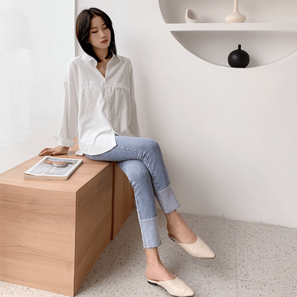 Womens Relaxed Fit Longline Shirt - VirtuousWares:Global