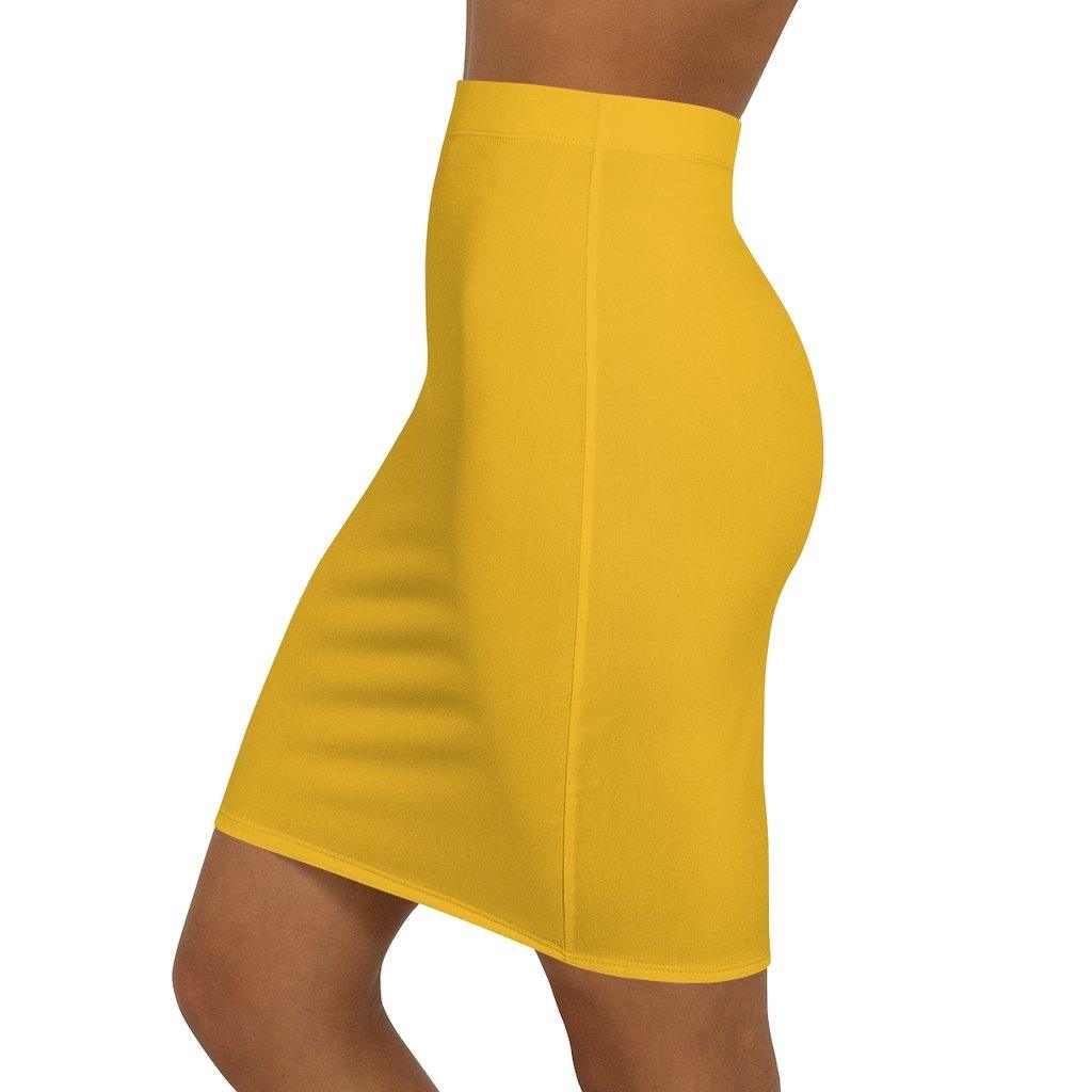 Womens Skirt, Yellow Pencil Skirt - VirtuousWares:Global