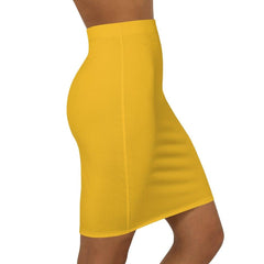 Womens Skirt, Yellow Pencil Skirt - VirtuousWares:Global