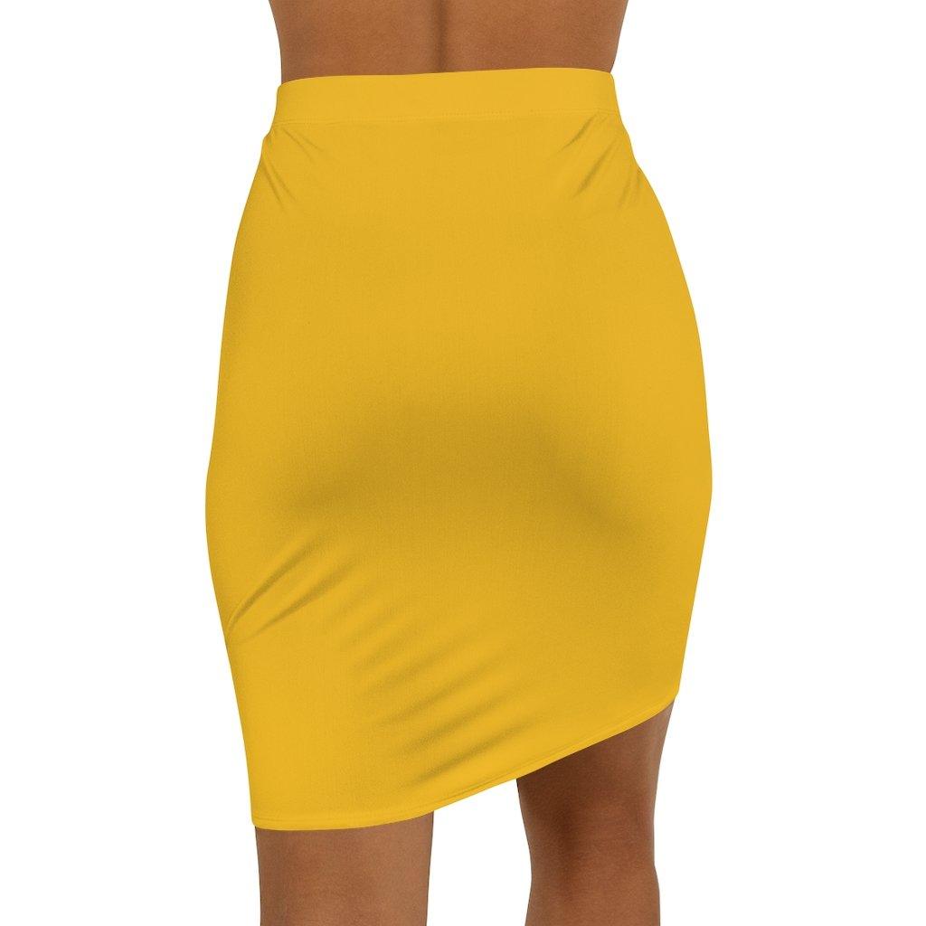 Womens Skirt, Yellow Pencil Skirt - VirtuousWares:Global