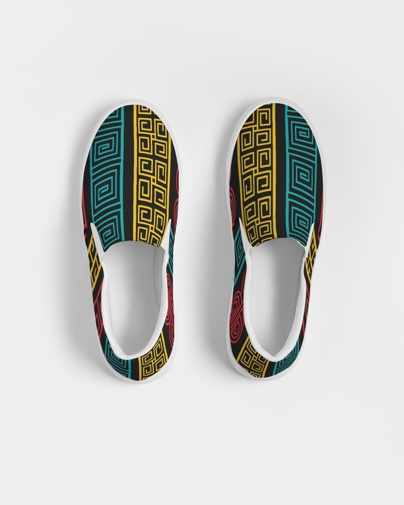 Womens Sneakers, Multicolor Slip-on Canvas Shoes - S372809 - VirtuousWares:Global