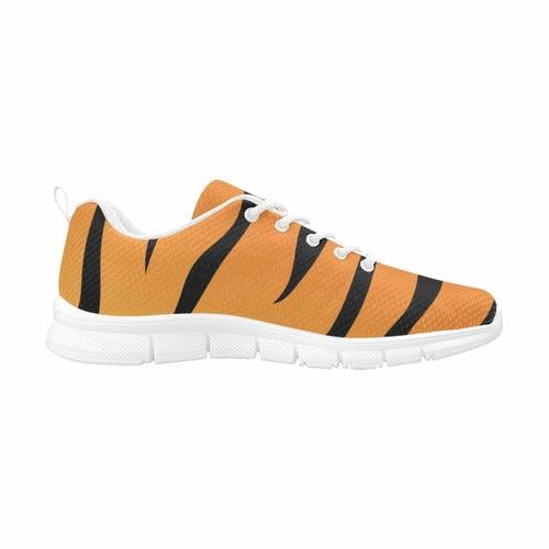 Womens Sneakers, Orange And Black Tiger Striped Running Shoes - VirtuousWares:Global