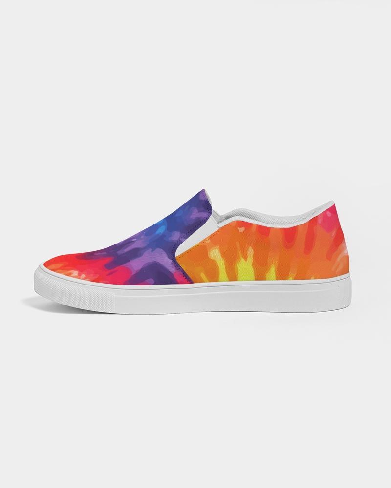 Womens Sneakers - Peace & Love Tie-dye Style Low Top Slip-on Canvas - VirtuousWares:Global