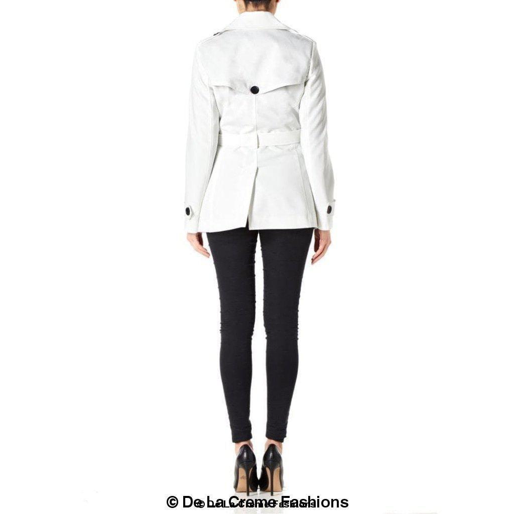 Womens Spring/Summer Double Breasted Short Belted Coat (1710-SP) - VirtuousWares:Global