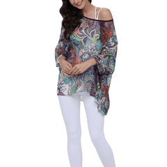 Womens Summer Floral Beach Tunic Top - VirtuousWares:Global