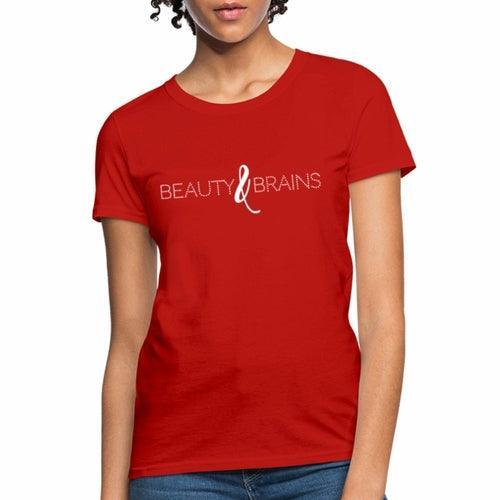 Womens T-shirt, Beauty And Brains Graphic Tee - VirtuousWares:Global