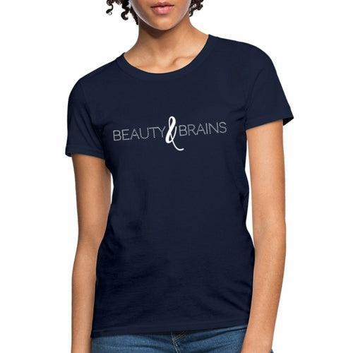 Womens T-shirt, Beauty And Brains Graphic Tee - VirtuousWares:Global