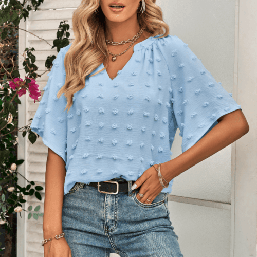 Womens V Neck Batwing Summer Top - VirtuousWares:Global