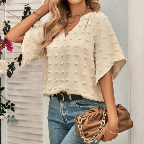 Womens V Neck Batwing Summer Top - VirtuousWares:Global