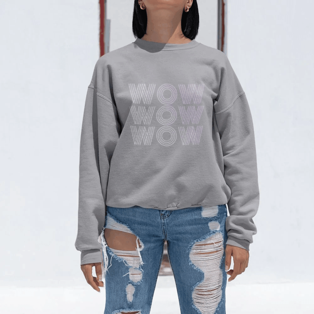 Womens Wow Logo Sweatshirt - VirtuousWares:Global