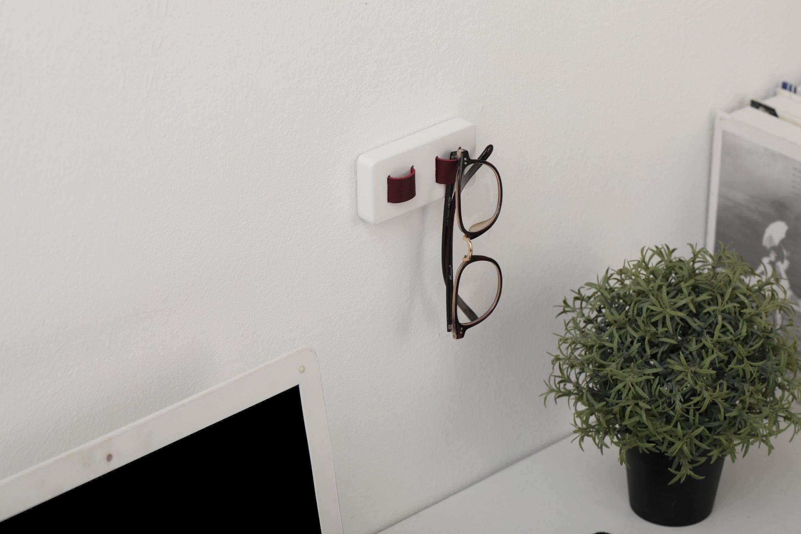 Wood Eyeglasses Holder for Wall Mounted Sunglass Organizer Office - VirtuousWares:Global