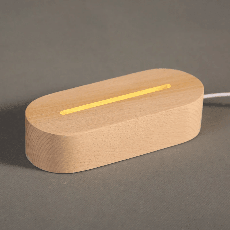 Wood Table Lamp Night Light with Message Board Girl Bedroom Decor - VirtuousWares:Global