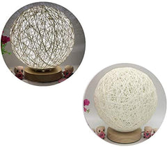 Wood Table Lamp Wood Decorative Bedside Moon Lamp USB Charger - VirtuousWares:Global