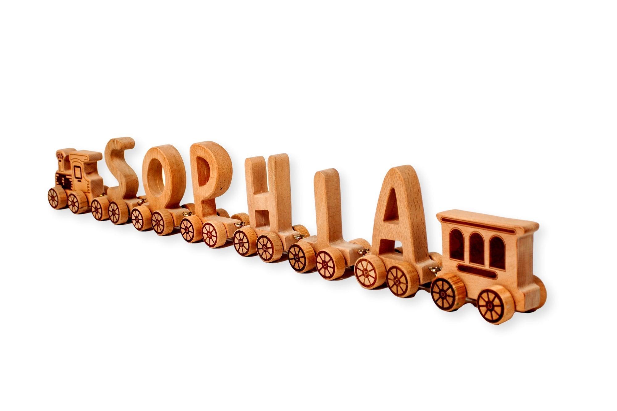 Wooden Letter Train Puzzle for Kids - VirtuousWares:Global