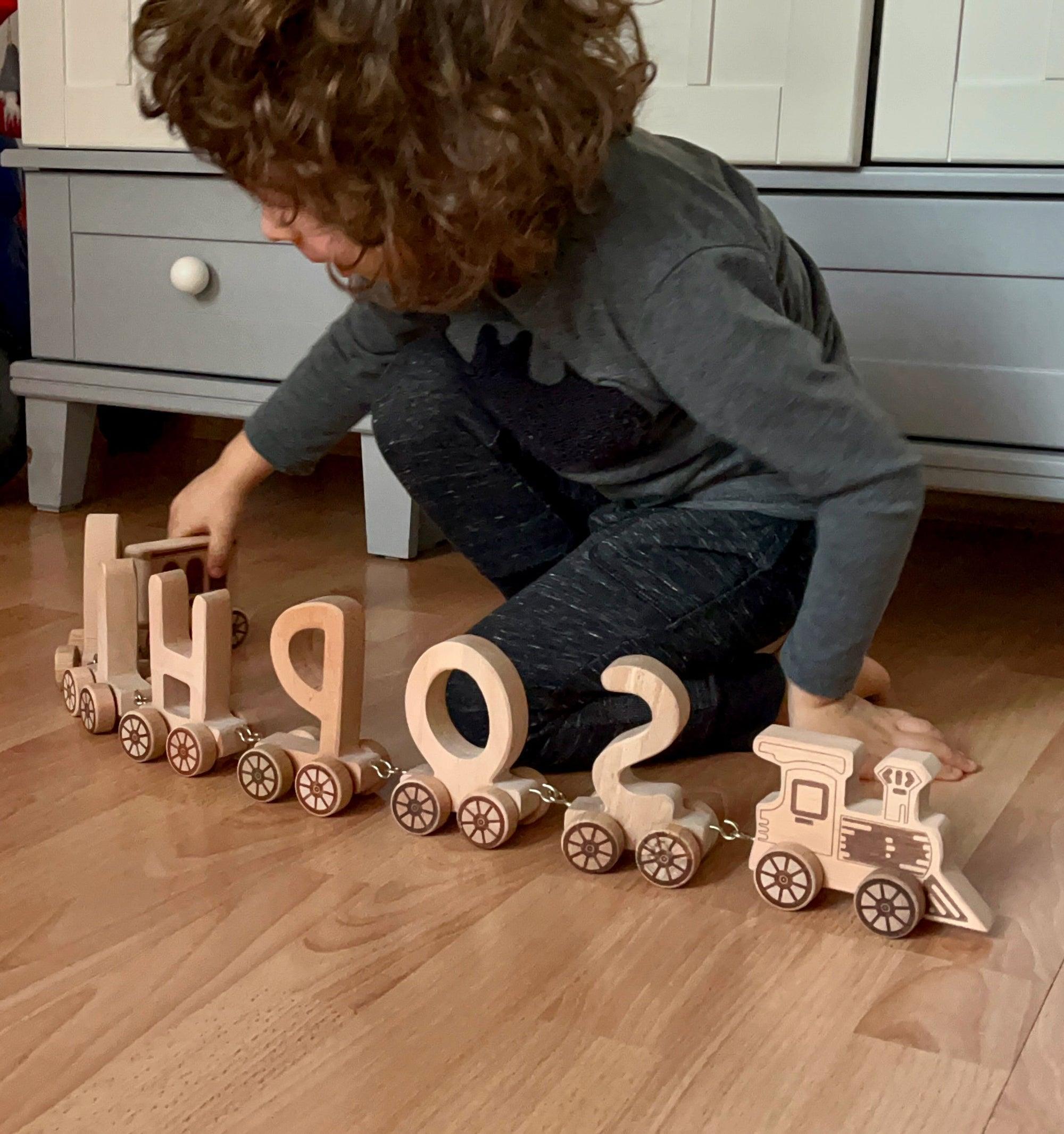 Wooden Letter Train Puzzle for Kids - VirtuousWares:Global