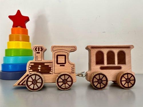 Wooden Letter Train Puzzle for Kids - VirtuousWares:Global