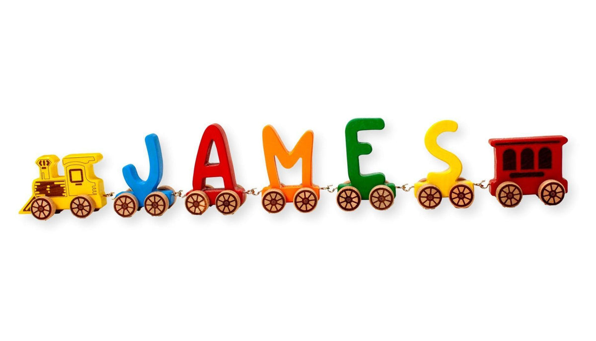 Wooden Letter Train Puzzle for Kids - VirtuousWares:Global