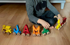 Wooden Letter Train Puzzle for Kids - VirtuousWares:Global
