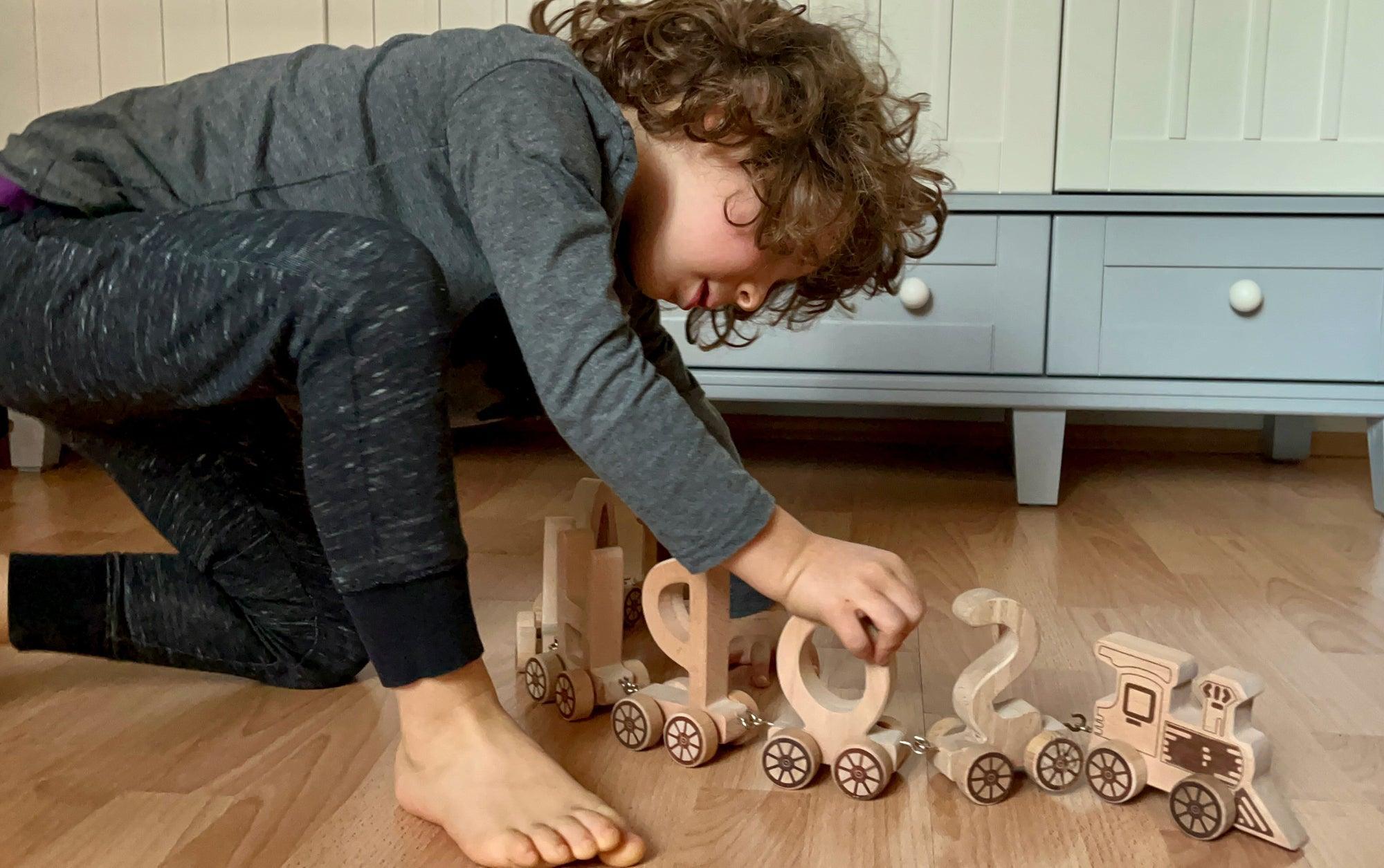 Wooden Letter Train Puzzle for Kids - VirtuousWares:Global