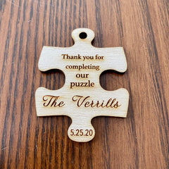 Wooden Puzzle Piece Wedding Favor - VirtuousWares:Global