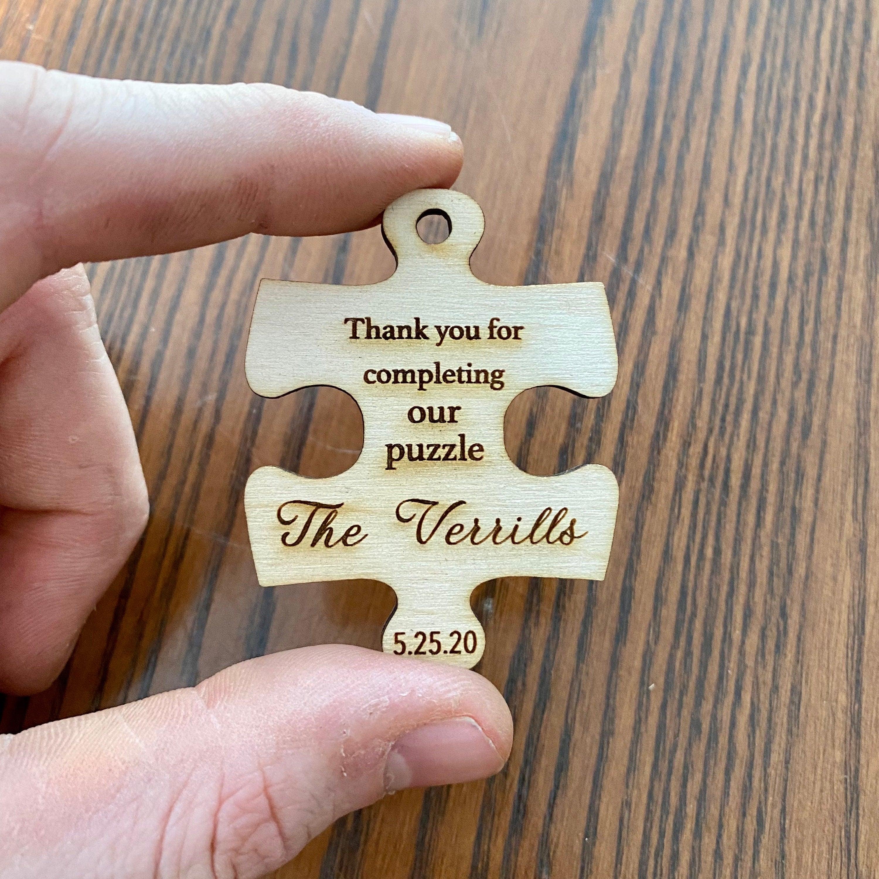 Wooden Puzzle Piece Wedding Favor - VirtuousWares:Global