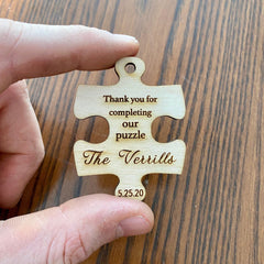 Wooden Puzzle Piece Wedding Favor - VirtuousWares:Global