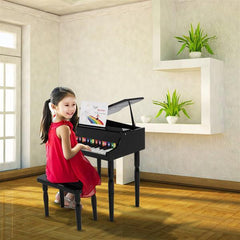 Wooden Toys 30-key Children's Wooden Piano with Music Stand - VirtuousWares:Global