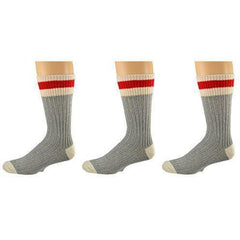 Wool Striped Boot Work Men's 3 Pair Pack Socks - VirtuousWares:Global