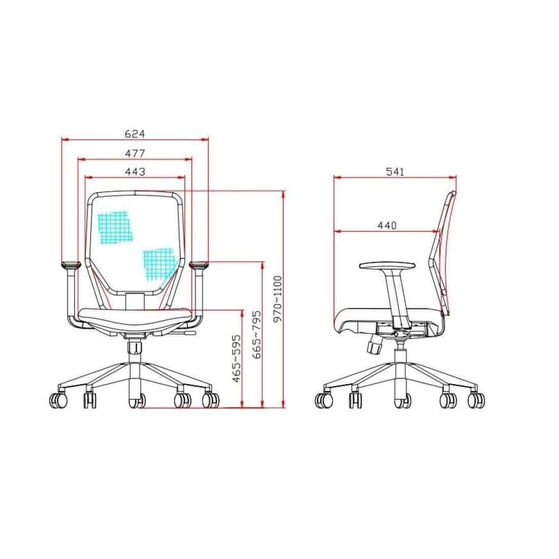 Workliving Noordas Mesh - Bureaustoel Ergonomisch Design (N)EN 1335 - VirtuousWares:Global