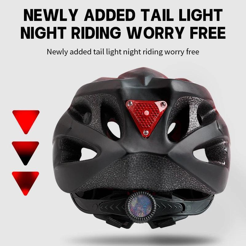X-TIGER Adult Bike Helmet with LED Rear Light Dual Mode Goggle Cycling Helmet Fit 58-62cm Lightweight Breathable Bicycle Helmets - VirtuousWares:Global