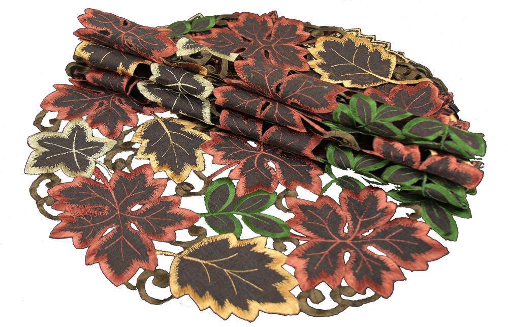 XD13019 Dainty Leaf Doilies, Set of 4 - VirtuousWares:Global