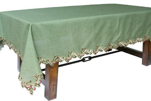 XD14791 Holly Embroidered Tablecloth - VirtuousWares:Global