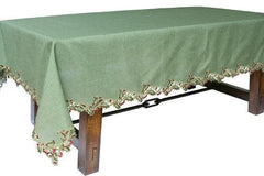 XD14791 Holly Embroidered Tablecloth - VirtuousWares:Global