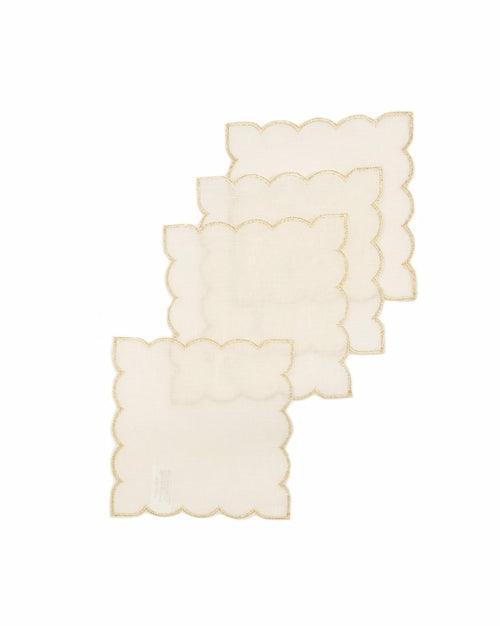 XD18265B Sleek Chic Sheer 6'' x 6'' Coasters, Set of 4 - VirtuousWares:Global