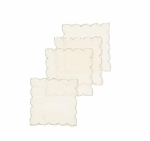 XD18265B Sleek Chic Sheer 6'' x 6'' Coasters, Set of 4 - VirtuousWares:Global
