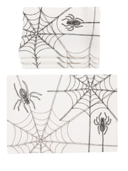 XD18801 Halloween Spider Web 14''x20'' Placemats, Set of 4 - VirtuousWares:Global