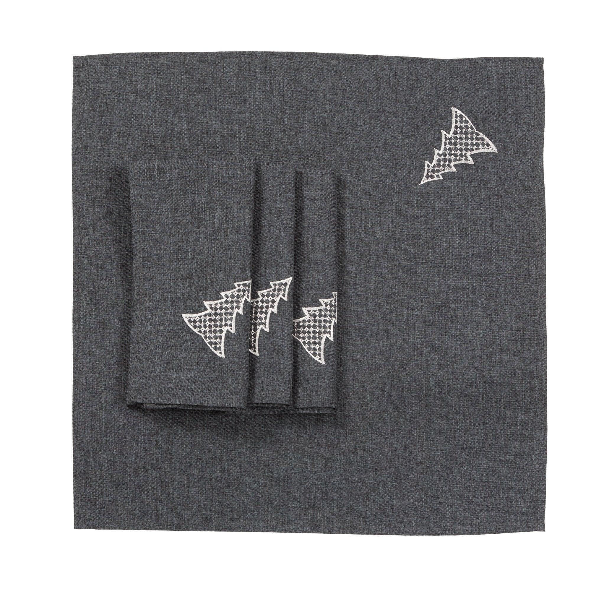 XD18902 Lovely Christmas Tree 20''x20'' Napkins, Set of 4 - VirtuousWares:Global