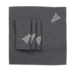 XD18902 Lovely Christmas Tree 20''x20'' Napkins, Set of 4 - VirtuousWares:Global