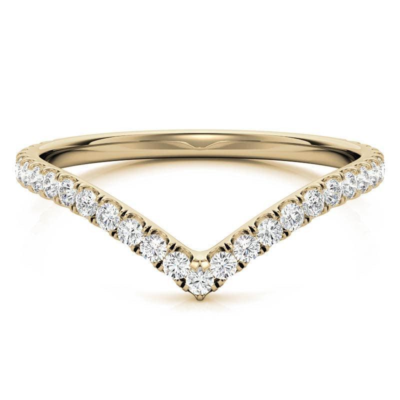 Yellow Gold Moissanite Round Shape Band – LR00316 - VirtuousWares:Global