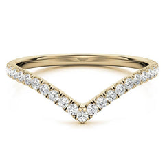 Yellow Gold Moissanite Round Shape Band – LR00316 - VirtuousWares:Global