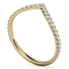 Yellow Gold Moissanite Round Shape Band – LR00316 - VirtuousWares:Global