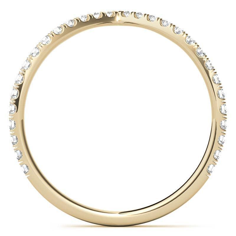 Yellow Gold Moissanite Round Shape Band – LR00316 - VirtuousWares:Global