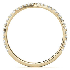Yellow Gold Moissanite Round Shape Band – LR00316 - VirtuousWares:Global