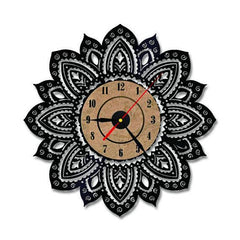YOGA FLOWER DECOR HANDMADE VINYL RECORD WALL CLOCK FAN GIFT - VirtuousWares:Global
