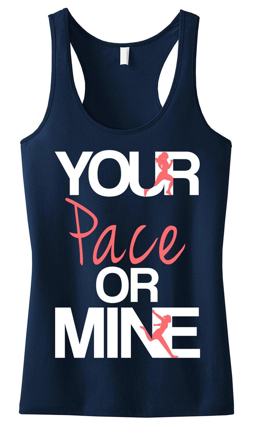 Your Pace or Mine Navy Running Tank Top - VirtuousWares:Global