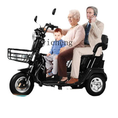 ZC Elderly Electric Tricycle Home Pick-up Children Double Battery Car Ladies Leisure New Scooter - VirtuousWares:Global