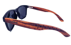 Zebrawood Sunglasses, Stars and Bars With Wooden Case, Polarized, - VirtuousWares:Global