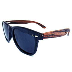 Zebrawood Sunglasses, Stars and Bars With Wooden Case, Polarized, - VirtuousWares:Global