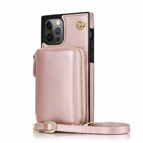 Zipper Wallet Case with Adjustable Crossbody Strap for iphone - VirtuousWares:Global